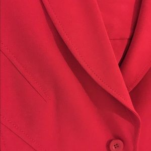 2 piece gorgeous tailored red pant suit.